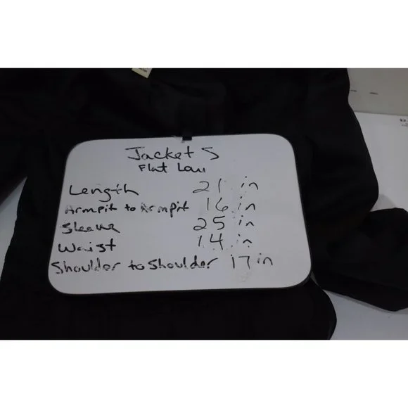 Women's Forever 21 Black Sateen Fitted Jacket Gold Chain Peplum Waist L - Picture 7 of 7